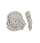 手書き女の子スタンプ（個別スタンプ：1）