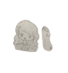 手書き女の子スタンプ（個別スタンプ：9）