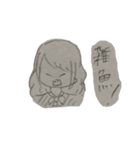 手書き女の子スタンプ（個別スタンプ：12）