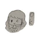 手書き女の子スタンプ（個別スタンプ：14）