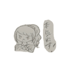 手書き女の子スタンプ（個別スタンプ：16）