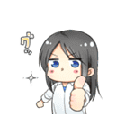 チビキャラの女の子（個別スタンプ：1）