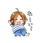 チビキャラの女の子（個別スタンプ：7）