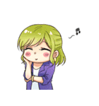 チビキャラの女の子（個別スタンプ：17）