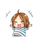 チビキャラの女の子（個別スタンプ：21）