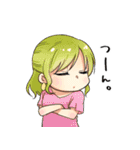 チビキャラの女の子（個別スタンプ：24）