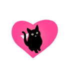 シンプル黒猫☆天使のはね▷毎日使える言葉（個別スタンプ：21）