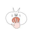 人の手を持つ白猫くん（個別スタンプ：16）