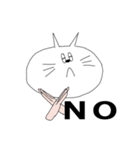 人の手を持つ白猫くん（個別スタンプ：22）