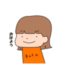 女の子のスタンプ(リアクション)（個別スタンプ：1）