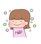 女の子のスタンプ(リアクション)（個別スタンプ：5）