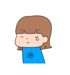 女の子のスタンプ(リアクション)（個別スタンプ：7）