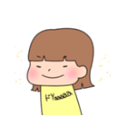 女の子のスタンプ(リアクション)（個別スタンプ：15）