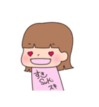 女の子のスタンプ(リアクション)（個別スタンプ：16）