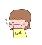 女の子のスタンプ(リアクション)（個別スタンプ：17）