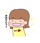 女の子のスタンプ(リアクション)（個別スタンプ：22）