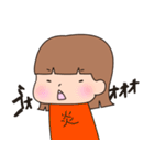 女の子のスタンプ(リアクション)（個別スタンプ：28）
