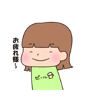 女の子のスタンプ(リアクション)（個別スタンプ：31）