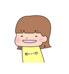 女の子のスタンプ(リアクション)（個別スタンプ：33）