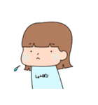女の子のスタンプ(リアクション)（個別スタンプ：35）