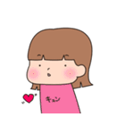 女の子のスタンプ(リアクション)（個別スタンプ：37）