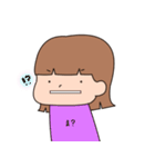 女の子のスタンプ(リアクション)（個別スタンプ：40）