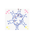 小さな小人たち、白枠入りver.（個別スタンプ：3）