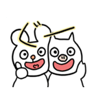 くま＆ぶた 仲良しスタンプ（個別スタンプ：15）