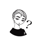 モノクロ＆ひとこと（個別スタンプ：5）