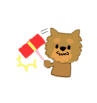 シュナウザー＆ヨーキーのイラスト編（個別スタンプ：16）