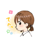 適当おさげスタンプ（個別スタンプ：3）