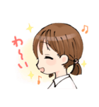 適当おさげスタンプ（個別スタンプ：4）