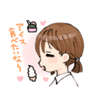 適当おさげスタンプ（個別スタンプ：7）