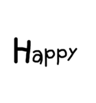 黒太文字シンプル（個別スタンプ：18）