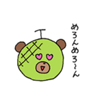 なんでもかぶりたがるクマ（個別スタンプ：3）
