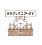 【敬語】動く♪くまぽことリボンちゃん（個別スタンプ：11）