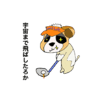 ゴルフ命タレ目犬（個別スタンプ：1）