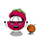 マンゴスチンマン Mangosteen-man（個別スタンプ：3）