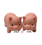 ブタ夫とブタ子のラブラブ生活❤️（個別スタンプ：1）