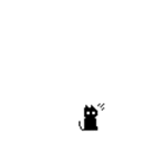 どっとの黒ねこ。（個別スタンプ：1）
