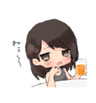 普通な女の子の普通なスタンプ（個別スタンプ：6）