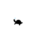 カメのシルエット（個別スタンプ：1）