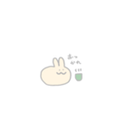 くりーむいろのうさぎ（個別スタンプ：5）