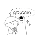 僕と猫。（個別スタンプ：3）