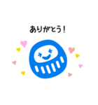 青いだるまさんの日常（個別スタンプ：3）