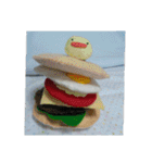 手作りフェルト食べ物スタンプです（個別スタンプ：1）