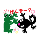 ゆるくいこう！ケロりん＆クロりん（個別スタンプ：3）