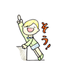 きいろいかみのこ（個別スタンプ：9）