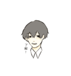 カッターシャツの男子（個別スタンプ：10）