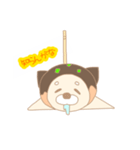 たこ焼きかぶったわんこ（個別スタンプ：7）